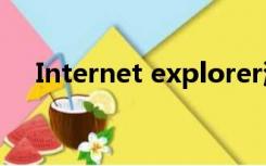 Internet explorer浏览器本质上是一个