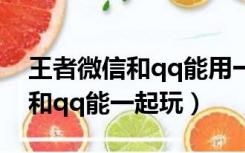 王者微信和qq能用一个身份证吗（王者微信和qq能一起玩）