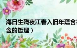 海日生残夜江春入旧年蕴含哲理（海日生残夜江春入旧年蕴含的哲理）