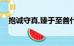 抱诚守真,臻于至善什么意思（抱诚守真）