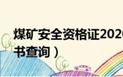 煤矿安全资格证2020题库（煤矿安全资格证书查询）