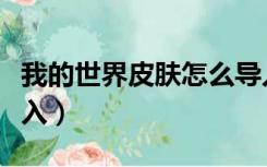 我的世界皮肤怎么导入（我的世界皮肤怎么导入）