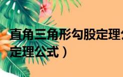 直角三角形勾股定理公式表（直角三角形勾股定理公式）