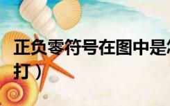 正负零符号在图中是怎样的（正负零符号怎么打）