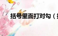 括号里面打对勾（括号里面打钩符号）
