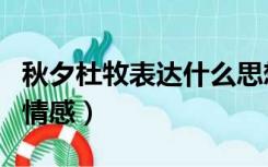 秋夕杜牧表达什么思想感情（秋夕杜牧表达的情感）