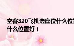 空客320飞机选座位什么位置好图解（空客320飞机选座位什么位置好）