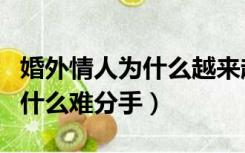 婚外情人为什么越来越没话说了（婚外情人为什么难分手）