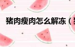 猪肉瘦肉怎么解冻（猪肉瘦肉怎么做好吃）