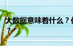 大数据意味着什么？你如何理解大数据的概念？