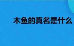 木鱼的真名是什么（木鱼的真人照片）
