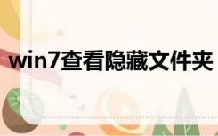 win7查看隐藏文件夹（win7查看隐藏文件）