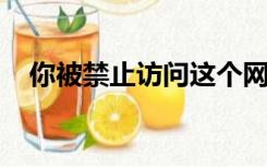 你被禁止访问这个网站请联系网站管理员