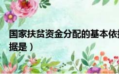 国家扶贫资金分配的基本依据（国家扶贫资金分配的基本依据是）