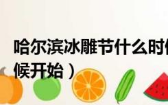 哈尔滨冰雕节什么时候（哈尔滨冰雕节什么时候开始）