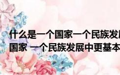 什么是一个国家一个民族发展中最基本的力量（什么是一个国家 一个民族发展中更基本）
