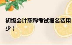 初级会计职称考试报名费用（初级会计职称考试报名费用多少）