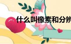什么叫像素和分辨率（什么叫像素）