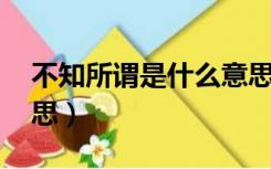 不知所谓是什么意思啊（不知所谓 是什么意思）