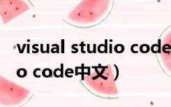 visual studio code中文教程（visual studio code中文）