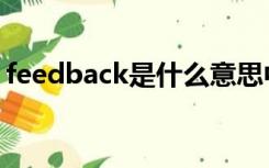 feedback是什么意思中文翻译（feedback）