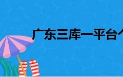 广东三库一平台个人信息查询系统