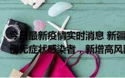今日最新疫情实时消息 新疆喀什地区新增4例确诊病例、97例无症状感染者，新增高风险区4个