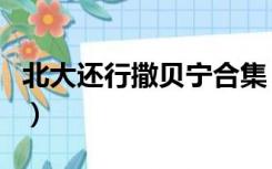 北大还行撒贝宁合集（北大还行撒贝宁顺口溜）