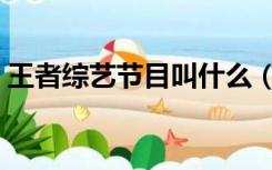 王者综艺节目叫什么（王者综艺节目叫什么）