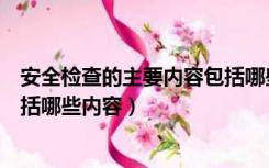 安全检查的主要内容包括哪些内容（安全检查的主要内容包括哪些内容）