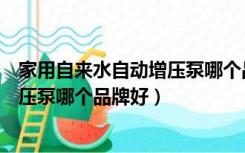 家用自来水自动增压泵哪个品牌好一点（家用自来水自动增压泵哪个品牌好）