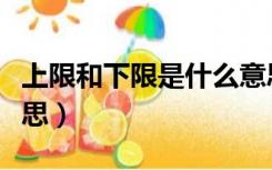 上限和下限是什么意思（上限和下限是什么意思）