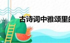 古诗词中雅颂里的风是什么意思？