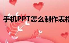 手机PPT怎么制作表格（手机ppt怎么制作）
