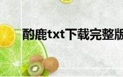 酌鹿txt下载完整版（酌鹿txt百度云）