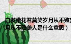 白发带花君莫笑岁月从不败美人的意思（白发戴花君莫笑 岁月从不败美人是什么意思）