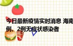 今日最新疫情实时消息 海南海口市新增2例无症状转确诊病例、2例无症状感染者
