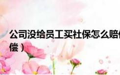 公司没给员工买社保怎么赔偿（公司没给员工买社保怎么赔偿）