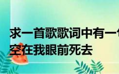求一首歌歌词中有一句是世界没有留恋看着天空在我眼前死去