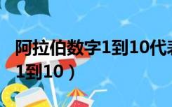 阿拉伯数字1到10代表什么意思（阿拉伯数字1到10）