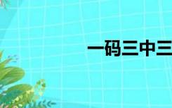 一码三中三个免费网站