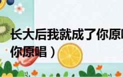 长大后我就成了你原唱作者（长大后我就成了你原唱）