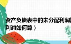 资产负债表中的未分配利润期末数（资产负债表中的未分配利润如何算）