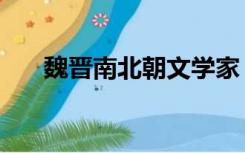 魏晋南北朝文学家（魏晋南北朝文学）
