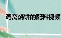 鸡窝烧饼的配料视频（剑网三霸刀pve宏）