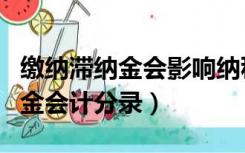缴纳滞纳金会影响纳税信用评级吗（缴纳滞纳金会计分录）