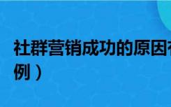 社群营销成功的原因有哪些（社群营销成功案例）