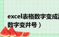 excel表格数字变成乱码怎么办（excel表格数字变井号）