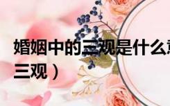婚姻中的三观是什么意思（婚姻中的三观是哪三观）
