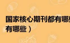 国家核心期刊都有哪些杂志（国家核心期刊都有哪些）